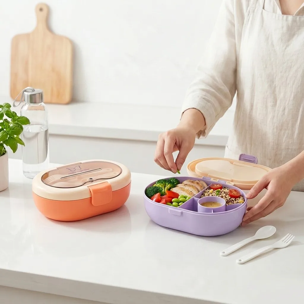 Caixa de Almoço Bento Plástica - Meal Prep Or Prep Meal avaliação e preço