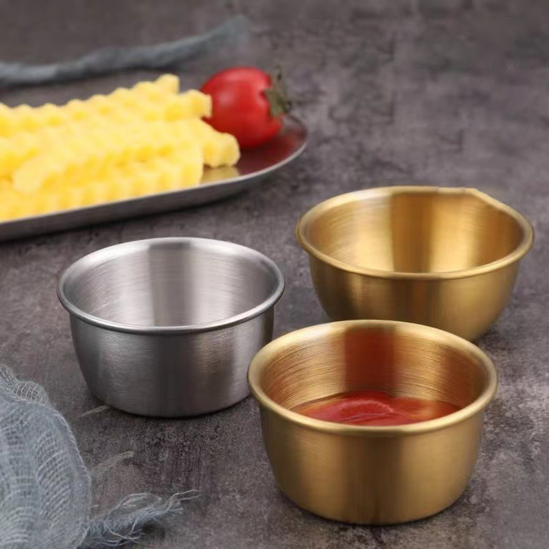 △   Prato Pequeno de Aço Inoxi - Sauce Dipping Cup avaliação e preço
