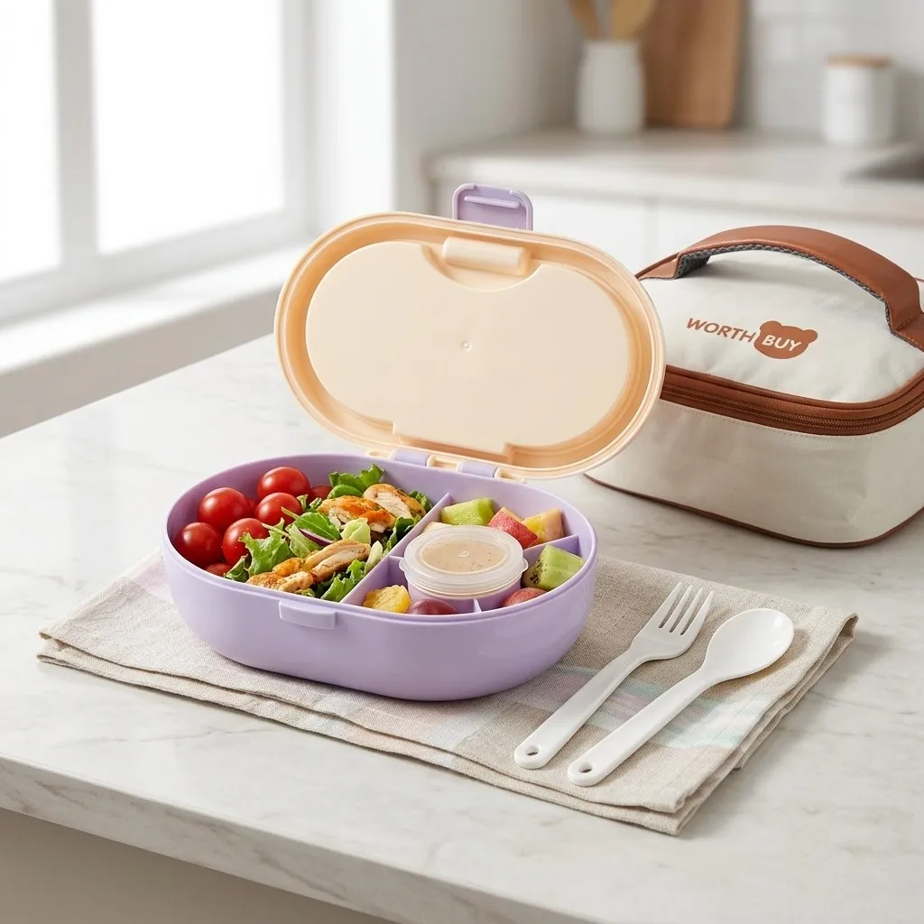 Caixa de almoço portátil com d - Meal Prep Or Prep Meal avaliação e preço