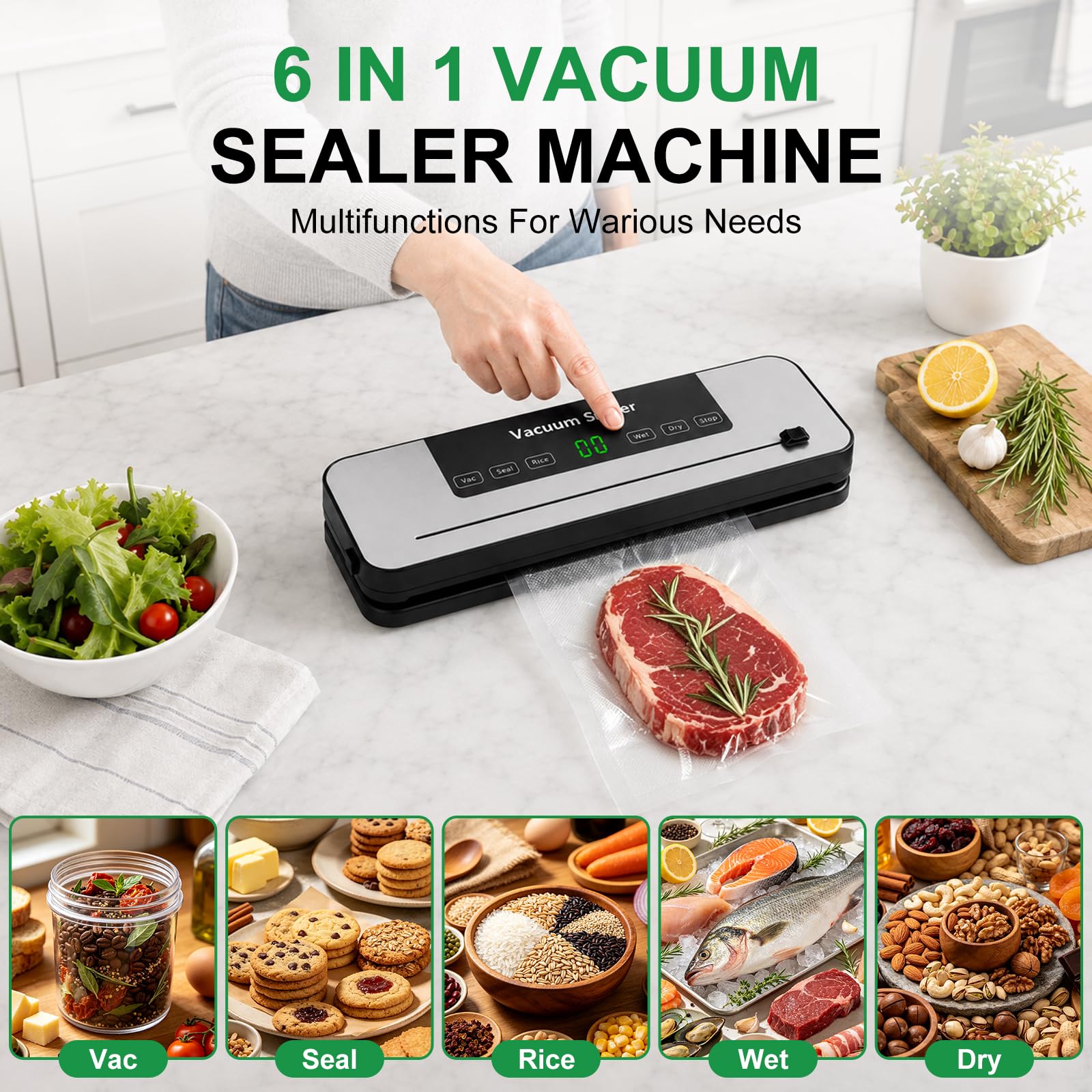 Máquina Seladora a Vácuo para  - Meal Prep With Rice avaliação e preço