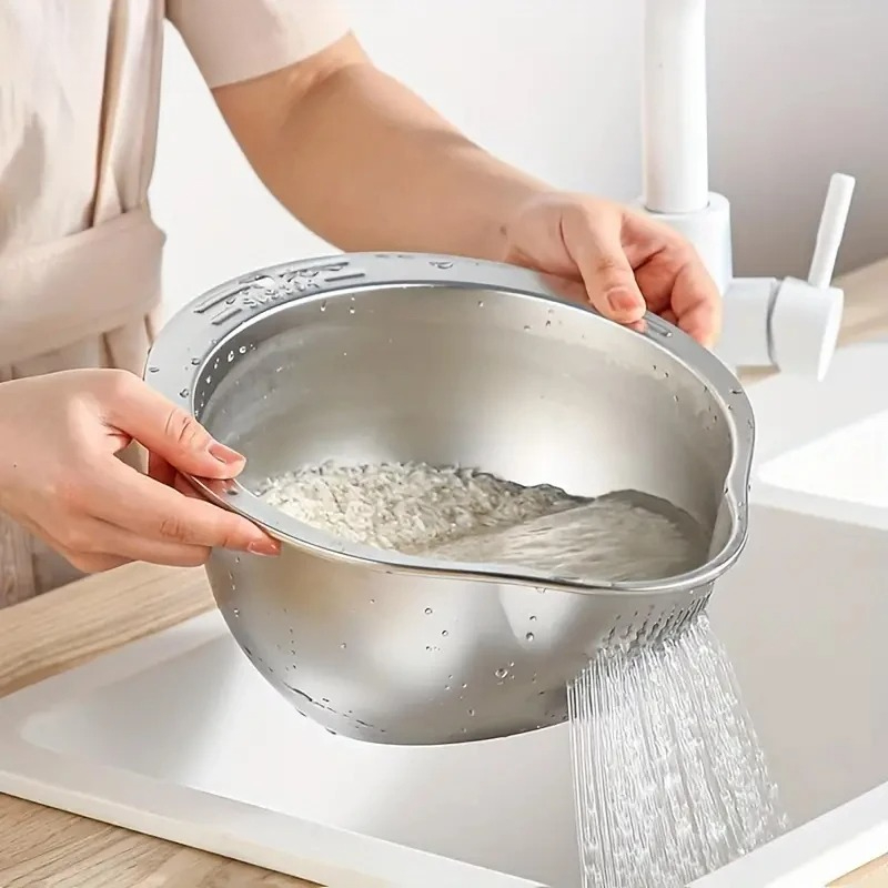 Escorredor de Arroz Aço Inox A - Meal Prep With Rice avaliação e preço