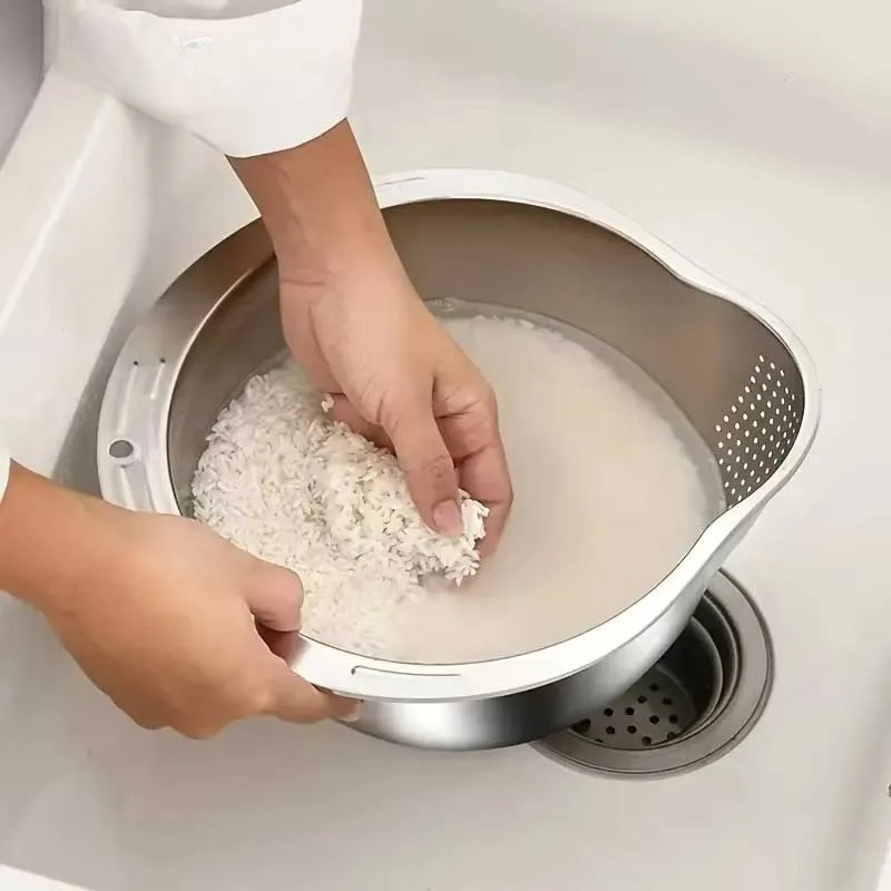 Escorredor de Arroz Aço Inox A - Meal Prep With Rice avaliação e preço